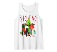 Sistas Navidad Negro Mujeres Escuadrón Sista Melanin BF Compras Camiseta sin Mangas