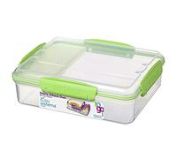Sistema 21482 System To go Fiambrera Polipropileno 3 Compartimentos Tarro Cocina, Multicolor, Lunch Box
