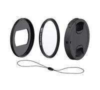 Sistema Adaptador de Lente 4 Piezas Kit para Canon Powershot G5X Mark II y para Sony ZV-1II ZV-1 RX100VI RX100VII RX100M6 RX100M7 (Adaptador de Filtro/UV Filtro/Tapa del Objetivo/Tapa del Objetivo)