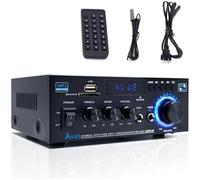 Sistema amplificador de potencia para sonido HiFi, amplificador de audio estéreo con control remoto, radio FM, sistema de audio para cine en casa,