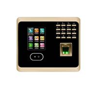 Sistema biométrico de máquina de Asistencia de Tiempo de reconocimiento Facial con Teclado Lector de Huellas Dactilares Reloj de Tiempo Facial(Color:UF100)