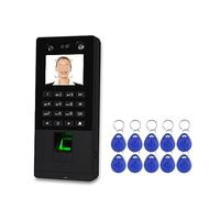 Sistema biométrico de Teclado de Control de Acceso Facial RFID Huella Digital Tiempo Asistencia Máquina Soporte Contraseña Facial Red TCP/IP USB(Color:X112-K)