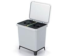 Sistema clasificador de reciclaje 2x10L color blanco KEDEN