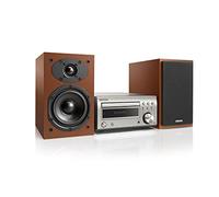 Sistema Compacto de Alta fidelidad Denon D-M 41 Dab con 2X 30W de Potencia de Salida, Plata/Cerezo de Primera Calidad.