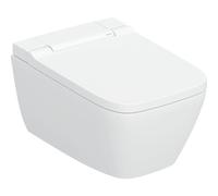 Sistema completo de WC Geberit AquaClean Sela Square, WC suspendido, 146.250., Color: WC cerÃ¡mico: blanco / KeraTect, tapa de diseÃ±o: blanco - 146.250.01.1