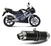 Sistema completo Storm by Mivv Oval Nero Acero para Honda Cbr 125 R 2011 > 2016