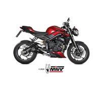SISTEMA COMPLETO X-M5 ACERO INOXIDABLE NEGRO MIVV PARA TRIUMPH STREET TRIPLE 76
