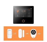Sistema de Alarma, 4G de Seguridad for el hogar Protección inalámbrica Tuya Sensores Alarma for Inteligente Sirena incorporada Funciona(Set-E 8Kit)