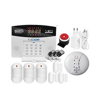 Sistema de Alarma antirrobo a la casa de Tuya WiFi Inteligente gsm Alarma de Seguridad 8 Idiomas Detector de Movimiento Abierto App Sirena incorporada del Timbre(Option C)