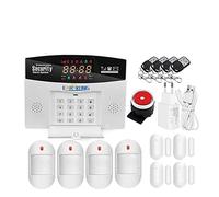 Sistema de Alarma antirrobo a la casa de Tuya WiFi Inteligente gsm Alarma de Seguridad 8 Idiomas Detector de Movimiento Abierto App Sirena incorporada del Timbre(Option D)