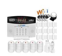 Sistema de Alarma antirrobo a la casa de Tuya WiFi Inteligente gsm Alarma de Seguridad 8 Idiomas Detector de Movimiento Abierto App Sirena incorporada del Timbre(Option K)