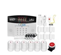 Sistema de Alarma antirrobo a la casa de Tuya WiFi Inteligente gsm Alarma de Seguridad 8 Idiomas Detector de Movimiento Abierto App Sirena incorporada del Timbre(Option F)
