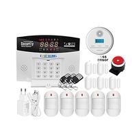 Sistema de Alarma antirrobo a la casa de Tuya WiFi Inteligente gsm Alarma de Seguridad 8 Idiomas Detector de Movimiento Abierto App Sirena incorporada del Timbre(Option I)