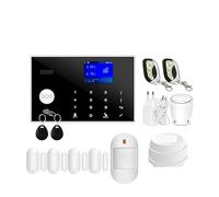 Sistema de Alarma, De Alarma For El Hogar gsm, Seguridad Inteligente, Antirrobo, Teclado Táctil, Compatible con Detector Inalámbrico 433MHz, Sensor Cable(Option C)