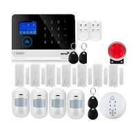 Sistema de Alarma, de alarma Tuya inalámbrico banda cuádruple, pantalla TFT, Sensor puerta, sistemas seguridad for el hogar, Kit sirena con cable, SIM SMS