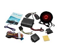 Sistema de Alarma de Coche, KACEPAR 12V Kit de protección de Seguridad antirrobo inmovilizador, Entrada sin Llave con 2 mandos a Distancia y 1 Sirena de bocina, CSD102-T220