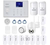 Sistema de Alarma gsm/WLAN, Sistema de Alarma doméstico TECPEAK, Set de Seguridad doméstico In maras de vigilancia Exteriores