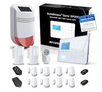 Sistema de alarma inalámbrico con protección contra sabotaje, sistema de alarma para casa - Sistema de alarma inalámbrico Smart Home con control por aplicación - Safe2Home - Sistema de alarma blanco