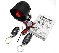 Sistema de Alarma para Coche, KACEPAR 12V Protección de Seguridad Kit Antirrobo inmovilizador, Entrada sin Llave con 2 mandos a Distancia y 1 Sirena de Cuerno, CW-8110
