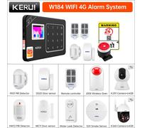 Sistema de Alarma para el Hogar KERUI Security Protection W184 4G/WiFi, Kit de Alarma DIY con Control Remoto por Aplicación Tuya Smart, Alarma Antirrobo de 433mhz home alarm kit