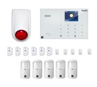 Sistema de Alarma para el hogar, Kit inalámbrico inalámbrico, WiFi de 2,4 GHz, gsm, Kit Dadvu DV-1A3GV3P2, combinador telefónico, 100 Zonas, manejable por aplicación, Compatible Google Home y Alexa