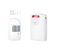 Sistema de alarmas inalámbricas PIR infrarrojo de inducción de movimiento 110 dB timbre de sonido y luz de flash para seguridad en el garaje del hogar