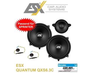 Sistema de altavoces ESX QXS6.3C altavoz central compatible para Mercedes Spr...