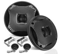Sistema de altavoces marinos de dos vías, un par de altavoces de componentes marinos de 6.5 pulgadas, potencia máxima de 450 vatios con impedancia de 4 ohmios, impermeable, capacidad de montaje