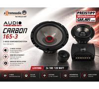 Sistema de audio CARBON 165/3 Componentes de 3 vías Juego de altavoces 16,5...