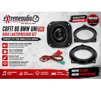 SISTEMA DE AUDIO COFIT 80 BMW UNI EVO 2 altavoces coaxiales SET para BMW...