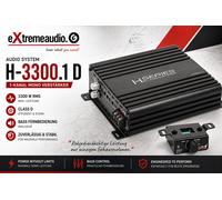 Sistema de audio H-3300.1D 1 canal mono amplificador 3300 vatios RMS SERIE HELON