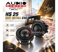 Sistema de audio HS 25 DUST Install EVO 25mm tela base neodimio tweeter 1 par