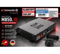 Audio System M-850.1 D Mono Amplificador 850W RMS Con Rtc Basspegel Mando