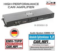 Sistema de audio X-2000.1 D 1 canal mono amplificador 2000 WRMS Bass mando...