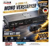 Audio System Amplificador mono X-2000.1 D 1 canal 2000 W RMS Digital