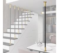 Sistema de balaustre de barandilla de escalera para uso en interiores y exteriores, columnas personalizables de suelo a techo para pasillos y porches