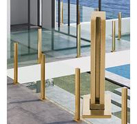 Sistema de barandilla comercial para restaurante y hotel, poste cuadrado rústico para columna Balau de 310 mm de grosor para seguridad y