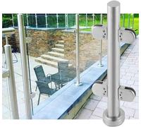 Sistema de barandilla de acero inoxidable 304 s para balcón, patio, piscina, terraza y pasillo, 145 cm, altura media del poste