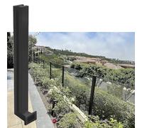 Sistema de barandilla de balcón con kit Clete de altura personalizada (negro de 110 cm de alto, para mayor seguridad y ligereza)