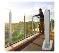 Sistema de barandilla de barandilla premium para exteriores y balcones, paneles de valla resistente al viento, ranura interior de 15 mm, altura ajustable de 9.23 pulgadas, uso en interiores y