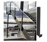 Sistema de barandilla de cristal para exteriores para escaleras y terrazas, 80105 cm, columna de seguridad para pasillos y áticos, solución de balaustrada de vidrio duradera y elegante.