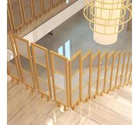 Sistema de barandilla de escalera de vidrio Changhong con husillos de escalera, pasamanos de escalera de hierro dorado con kit completo(3 Packs,100cm (39 3/8"))