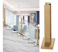 Sistema de barandilla de vidrio con kit completo de barandilla de vidrio de acero inoxidable cuadrado para balaustres de vidrio de 10-12 mm