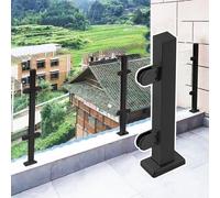Sistema de barandilla de vidrio de acero inoxidable, 60 cm, 80 cm, 100 cm para vidrio de 10-12 mm, ideal para balcones, patios y escaleras al aire libre, conector y poste para mayor seguridad