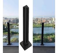 Sistema de barandilla de vidrio de acero inoxidable, 80-140 cm de altura, kit completo para escalones al aire libre, barandilla moderna y barandilla de escalera, diseño duradero y elegante de poste de