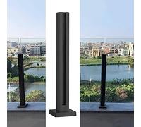 Sistema de barandilla de vidrio de acero inoxidable, kit completo para escalones al aire libre, 80-140 cm de altura, moderna balaustrada con soporte final elegante barandilla de seguridad