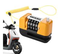 Sistema De Bloqueo De Bicicleta: Bloqueo De La Pinza De Marco En, Tapón De Código De 4 Dígitos | Mecanismo De Manillar Resistente A La Intemperidad, Herramienta De Retención De Neumáticos