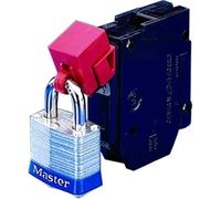 Sistema de Bloqueo de Disyuntor de Tornillo, 120/277 V Voltaje, 24.13mm x 56.01mm x 16.51mm, Rojo