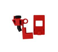 Sistema de Bloqueo de Disyuntor de Tornillo, 120/277 V Voltaje, 24.13mm x 56.01mm x 16.51mm, Rojo, Paquete de 6