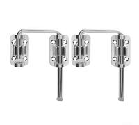 Sistema de bloqueo de puerta de aleación de zinc 2pcs para una seguridad e instalación óptimas (plata)